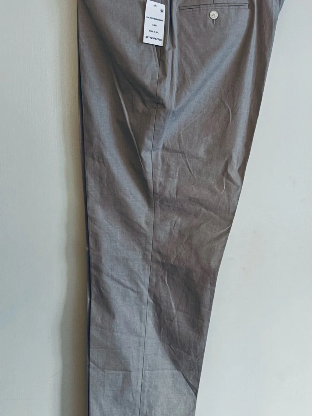 Tommy Hilfiger Mens Modern fit Cotton Solid Dress Pants -Tan - 44W x 30L